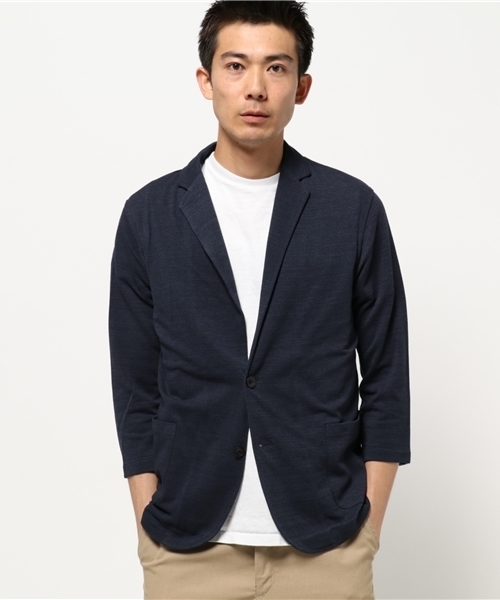 Right On ライトオン の Nota Bene ボーダー鹿の子ジャケット テーラードジャケット Wear