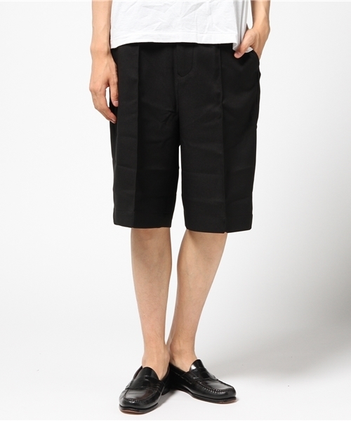 GLOBAL WORK(グローバルワーク)の「シンセティックワイドショートパンツ/718185(その他パンツ・メンズ・カーキ/ブラック・LARGE/SMALL/MEDIUM)」の2枚目の写真