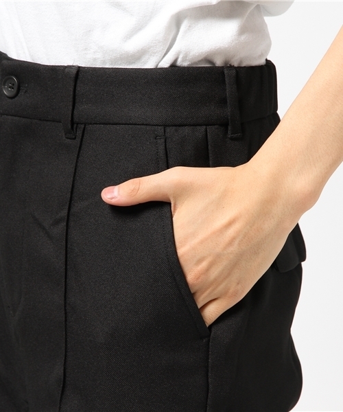 GLOBAL WORK(グローバルワーク)の「シンセティックワイドショートパンツ/718185(その他パンツ・メンズ・カーキ/ブラック・LARGE/SMALL/MEDIUM)」の3枚目の写真