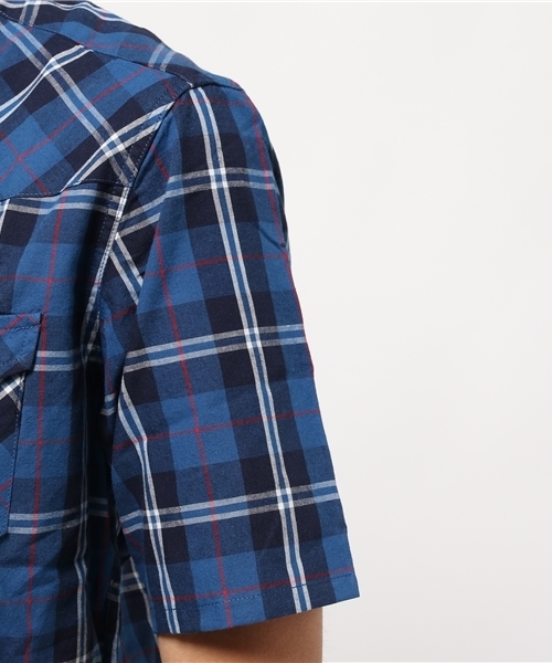 ESSENTIAL GARMENT MEN'S BIGI（エッセンシャルガーメントメンズビギ）の「インディゴチェックシャツ/半袖（シャツ/ブラウス・メンズ・レッド/ブルー・SMALL/LARGE/MEDIUM）」の6枚目の写真