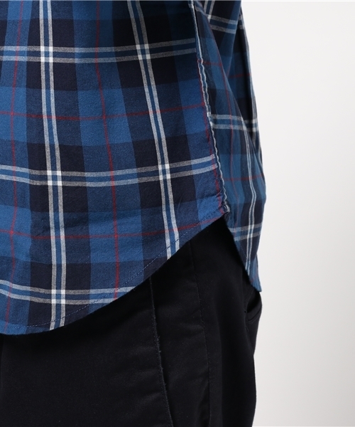ESSENTIAL GARMENT MEN'S BIGI（エッセンシャルガーメントメンズビギ）の「インディゴチェックシャツ/半袖（シャツ/ブラウス・メンズ・レッド/ブルー・SMALL/LARGE/MEDIUM）」の8枚目の写真