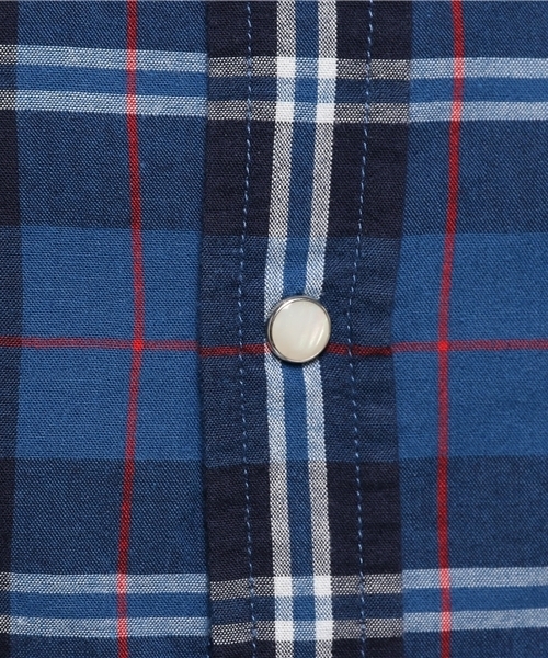 ESSENTIAL GARMENT MEN'S BIGI（エッセンシャルガーメントメンズビギ）の「インディゴチェックシャツ/半袖（シャツ/ブラウス・メンズ・レッド/ブルー・SMALL/LARGE/MEDIUM）」の9枚目の写真
