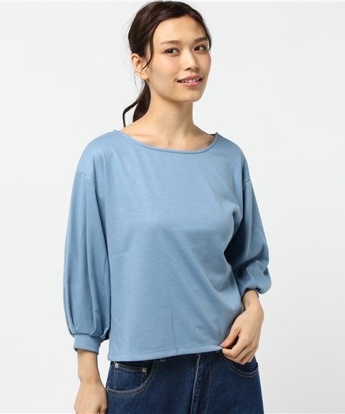 laboratory work（ラボラトリーワーク）の「TRポンチバルーン袖トップス（Tシャツ/カットソー・レディース・ボルドー/ブラック/ブラウン系その他/サックスブルー・MEDIUM）」の13枚目の写真