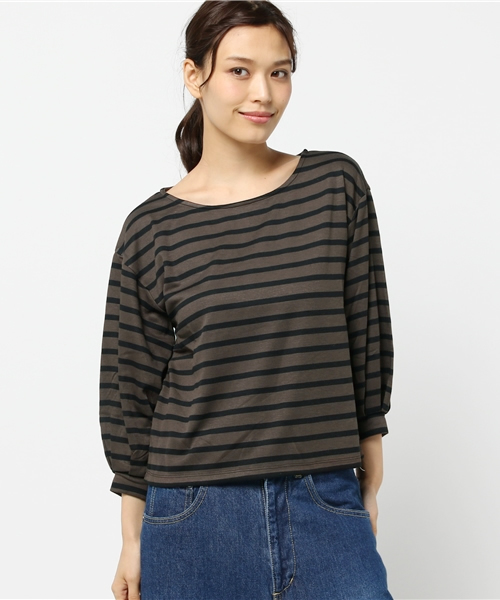 laboratory work（ラボラトリーワーク）の「TRポンチバルーン袖トップス（Tシャツ/カットソー・レディース・ボルドー/ブラック/ブラウン系その他/サックスブルー・MEDIUM）」の14枚目の写真