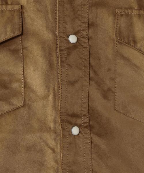 coen（コーエン）の「フェイクスエードバンドカラーシャツ（シャツ/ブラウス・メンズ・ベージュ/ダークブラウン・X-LARGE/LARGE/MEDIUM/SMALL）」の11枚目の写真