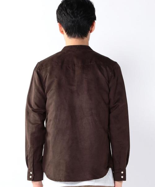 coen（コーエン）の「フェイクスエードバンドカラーシャツ（シャツ/ブラウス・メンズ・ベージュ/ダークブラウン・X-LARGE/LARGE/MEDIUM/SMALL）」の12枚目の写真