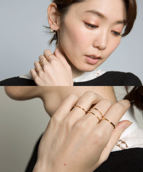 PLAIN CLOTHING(プレーンクロージング)の「クラシック4setリング【PLAIN CLOTHING】(リング・レディース・ゴールド・FREE)」の1枚目の写真