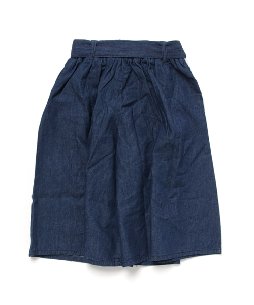 ikka(イッカ)の「【キッズ】ベルトデニムガウチョパンツ(120~150cm)(デニムパンツ・キッズ・ブルー/ネイビー・120cm/130cm/140cm/150cm)」の4枚目の写真