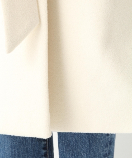 A part by(アパートバイ)の「casheepVネックノーカラーコート 759746 (その他アウター・レディース・オフホワイト/ネイビー/ライトパープル/グリーン・MEDIUM/LARGE)」の14枚目の写真