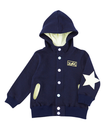 X-girl Stages | COLORFUL  BUTTON  HOODIE （12M～3T）(パーカー)