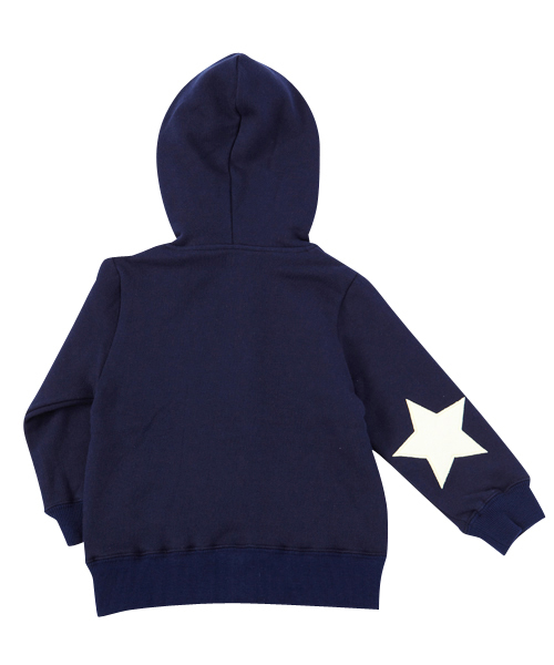 X-girl Stages（エックスガールステージス）の「COLORFUL  BUTTON  HOODIE （12M～3T）（パーカー・キッズ・ネイビー/イエロー/レッド・12M/2T/3T）」の4枚目の写真