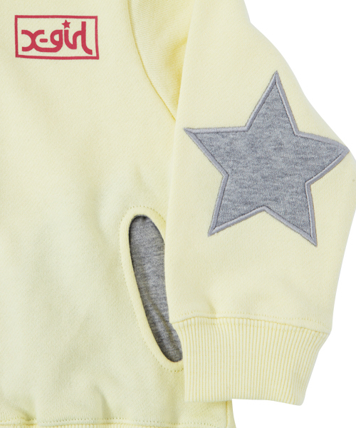 X-girl Stages（エックスガールステージス）の「COLORFUL  BUTTON  HOODIE （12M～3T）（パーカー・キッズ・ネイビー/イエロー/レッド・12M/2T/3T）」の7枚目の写真