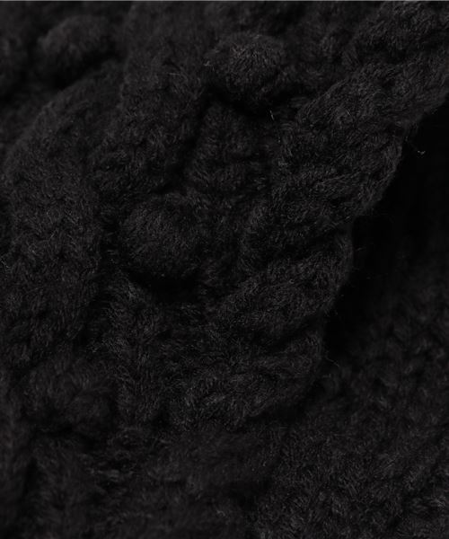 Samansa Mos2(サマンサ モスモス)の「ぽこぽこニットヘアバンド(ヘアバンド・レディース・ブラック/モカ/キナリ・フリ-)」の4枚目の写真