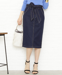 N.（N. Natural Beauty Basic） | ◆リボン付デニムタイトスカート(デニムスカート)