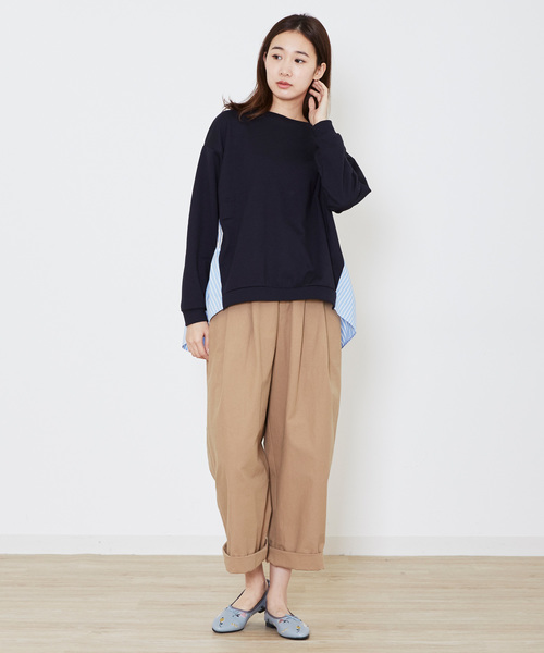 POU DOU DOU(プードゥドゥ)の「飛び刺繍シューズ(バレエシューズ・レディース・ライトブルー/ブラック/イエロー・4/3)」の15枚目の写真