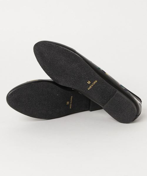 POU DOU DOU(プードゥドゥ)の「飛び刺繍シューズ(バレエシューズ・レディース・ライトブルー/ブラック/イエロー・4/3)」の13枚目の写真