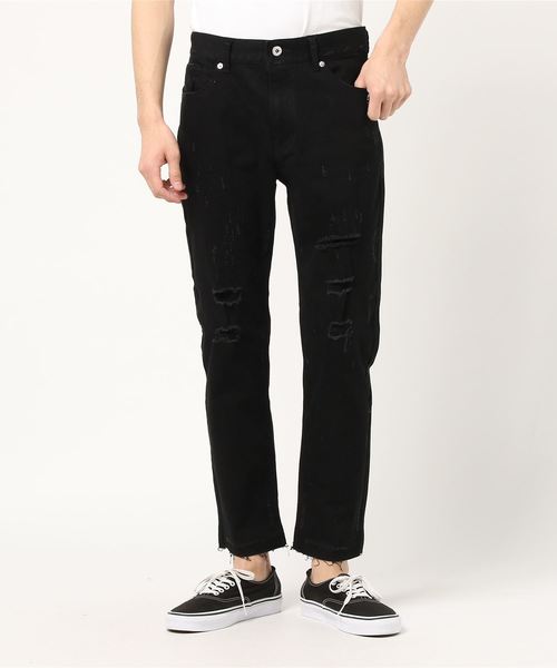 VENCEEXCHANGE（ヴァンスエクスチェンジ）の「カラーダメージスキニーパンツ（その他パンツ・メンズ・ホワイト/ブラック・LARGE/MEDIUM/SMALL）」の7枚目の写真