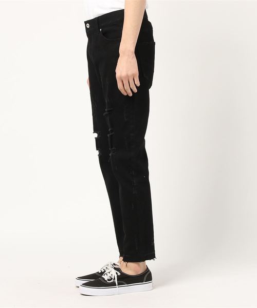 VENCEEXCHANGE（ヴァンスエクスチェンジ）の「カラーダメージスキニーパンツ（その他パンツ・メンズ・ホワイト/ブラック・LARGE/MEDIUM/SMALL）」の3枚目の写真