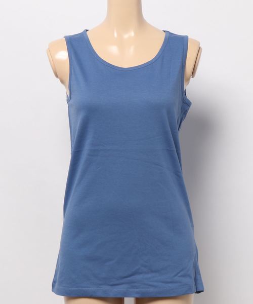 and it_（アンドイット）の「カラーコットンベーシックタンクトップ（タンクトップ・レディース・杢グレー/ダークオレンジ/ブラック/ネイビー/オフホワイト/ピンク/ブルー/グリーン/モスグリーン/ボルドー/マスタード/ラベンダー/ブルー系その他・LARGE/MEDIUM/X-LARGE）」の8枚目の写真