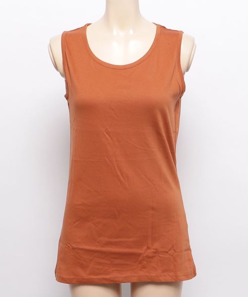 and it_（アンドイット）の「カラーコットンベーシックタンクトップ（タンクトップ・レディース・杢グレー/ダークオレンジ/ブラック/ネイビー/オフホワイト/ピンク/ブルー/グリーン/モスグリーン/ボルドー/マスタード/ラベンダー/ブルー系その他・LARGE/MEDIUM/X-LARGE）」の13枚目の写真