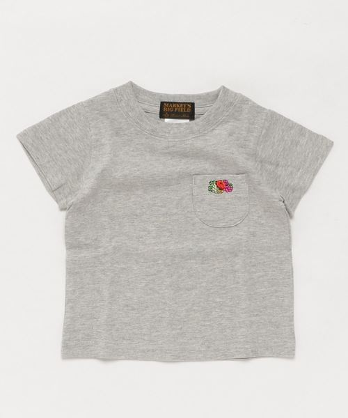 FRUIT OF THE LOOM(フルーツオブザルーム)の「FRUIT OF THE LOOM ポケットT(90〜150cm)(Tシャツ/カットソー)」|杢グレー