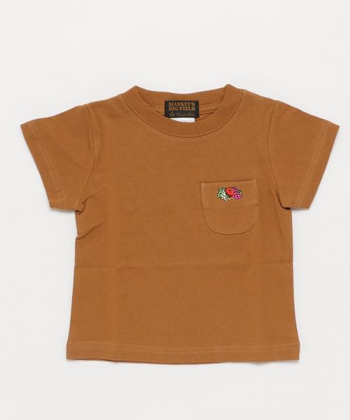 FRUIT OF THE LOOM(フルーツオブザルーム)の「FRUIT OF THE LOOM ポケットT(90〜150cm)(Tシャツ/カットソー)」|ブラウン