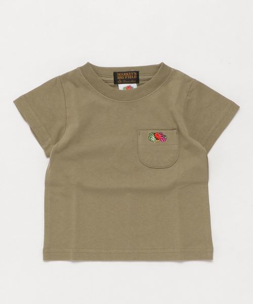 FRUIT OF THE LOOM(フルーツオブザルーム)の「FRUIT OF THE LOOM ポケットT(90〜150cm)(Tシャツ/カットソー)」|カーキ