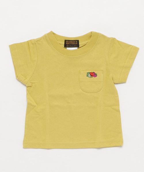 FRUIT OF THE LOOM(フルーツオブザルーム)の「FRUIT OF THE LOOM ポケットT(90〜150cm)(Tシャツ/カットソー)」|マスタード