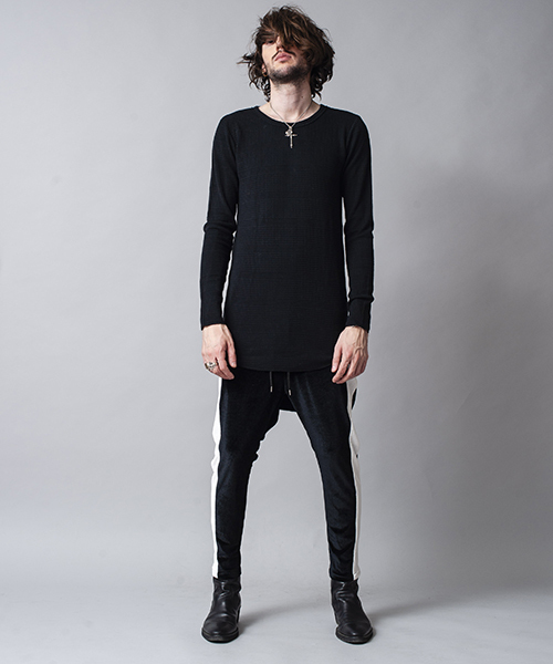 NO ID.(ノーアイディ)の「mlt2265-CトランスファーボーダーC-NロンT(Tシャツ/カットソー・メンズ・アッシュグレー/アイボリー/カーキ/ブラック・1/2)」の7枚目の写真