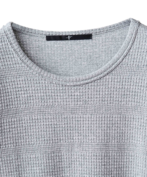 NO ID.(ノーアイディ)の「mlt2265-CトランスファーボーダーC-NロンT(Tシャツ/カットソー・メンズ・アッシュグレー/アイボリー/カーキ/ブラック・1/2)」の17枚目の写真