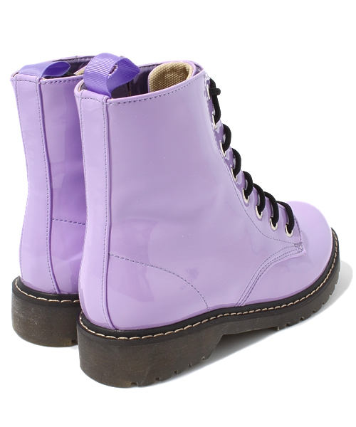 WEGO（ウィゴー）の「WEGO/エナメルブーツ（ブーツ・レディース・ホワイト/ブラック/パープル・MEDIUM/LARGE）」の6枚目の写真