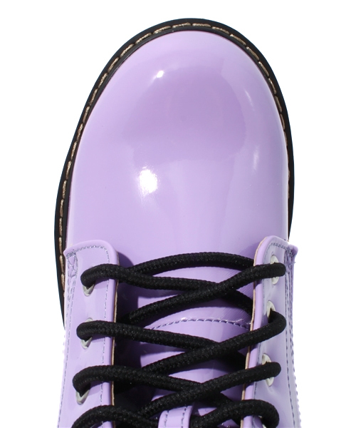 WEGO（ウィゴー）の「WEGO/エナメルブーツ（ブーツ・レディース・ホワイト/ブラック/パープル・MEDIUM/LARGE）」の7枚目の写真