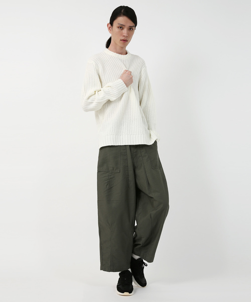 Rocky Monroe（ロッキーモンロー）の「畦編みクルーネックニット（ニット/セーター・メンズ・ホワイト/ブラック/グレー/ピンク・M/L）」の5枚目の写真