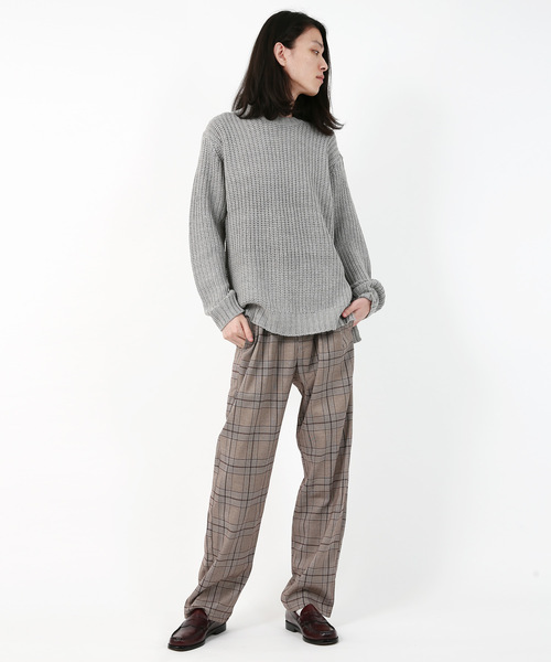 Rocky Monroe（ロッキーモンロー）の「畦編みクルーネックニット（ニット/セーター・メンズ・ホワイト/ブラック/グレー/ピンク・M/L）」の9枚目の写真