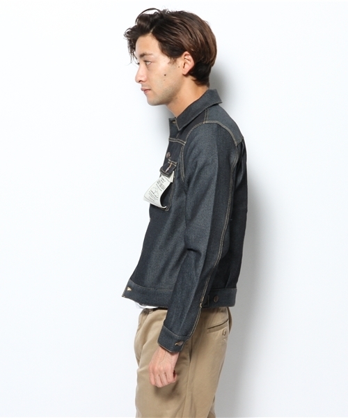 coen（コーエン）の「EASYスキニーリジットジャケット13AW Gジャン（デニムジャケット・メンズ・ネイビー・SMALL/MEDIUM/LARGE/X-LARGE）」の3枚目の写真