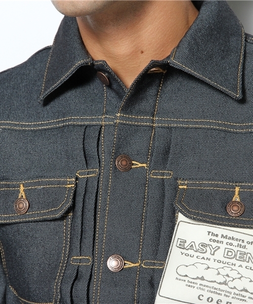 coen（コーエン）の「EASYスキニーリジットジャケット13AW Gジャン（デニムジャケット・メンズ・ネイビー・SMALL/MEDIUM/LARGE/X-LARGE）」の6枚目の写真