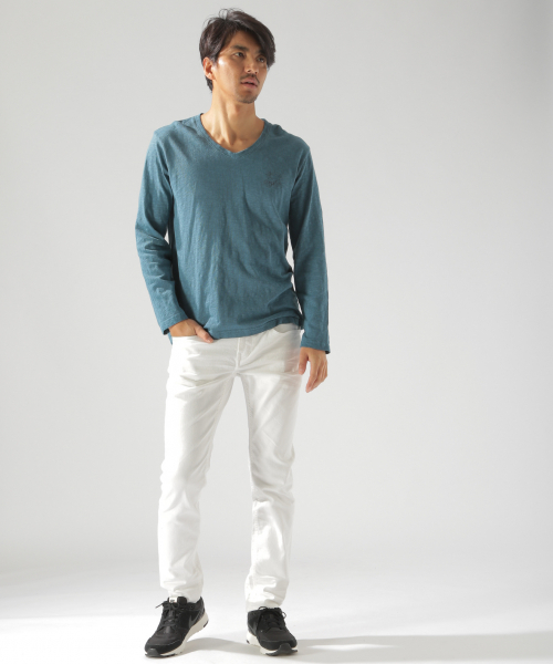 BAYFLOW(ベイフロー)の「ハイパーストレッチスリムカラーデニム 19SS(デニムパンツ・メンズ・ブラック/ベージュ/オフホワイト・MEDIUM/LARGE/X-LARGE/SMALL)」の11枚目の写真