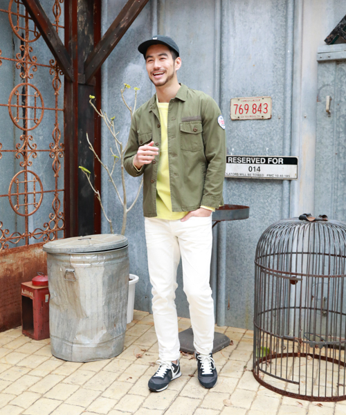 BAYFLOW(ベイフロー)の「ハイパーストレッチスリムカラーデニム 19SS(デニムパンツ・メンズ・ブラック/ベージュ/オフホワイト・MEDIUM/LARGE/X-LARGE/SMALL)」の6枚目の写真