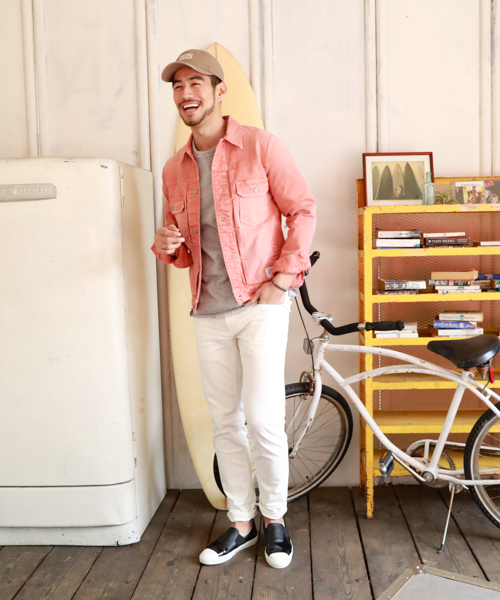 BAYFLOW(ベイフロー)の「ハイパーストレッチスリムカラーデニム 19SS(デニムパンツ・メンズ・ブラック/ベージュ/オフホワイト・MEDIUM/LARGE/X-LARGE/SMALL)」の7枚目の写真