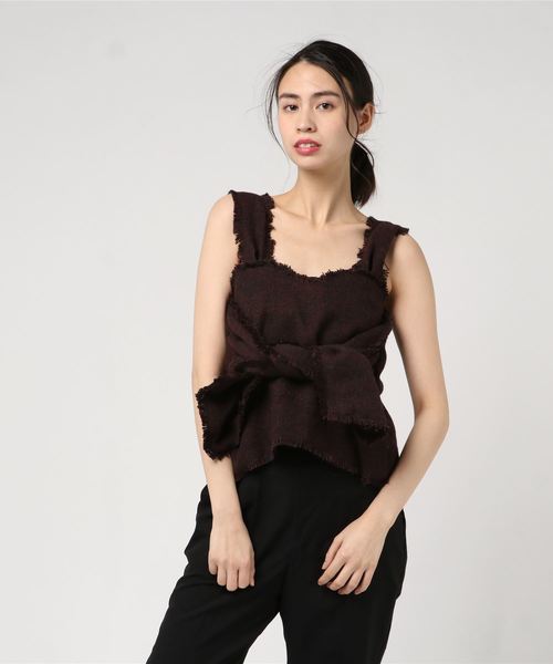 ツイードリボンビスチェ Mystrada（マイストラーダ）の「ツイードリボンビスチェ（シャツ