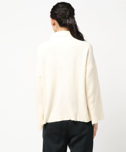 KOBE LETTUCE（コウベレタス）の「ワイドスリーブドロップショルダーハイネックリブニットトップス＊レディース/セーター[C3593]神戸レタス（ニット/セーター・レディース・ブラック/カーキ/ピンク/アイボリー・FREE）」の12枚目の写真