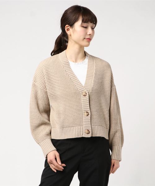 WEGO(ウィゴー)の「WEGO/ワッフルショートカーディガン(カーディガン/ボレロ・レディース・アイボリー/ライトパープル/ベージュ/ライトイエロー・FREE)」の19枚目の写真