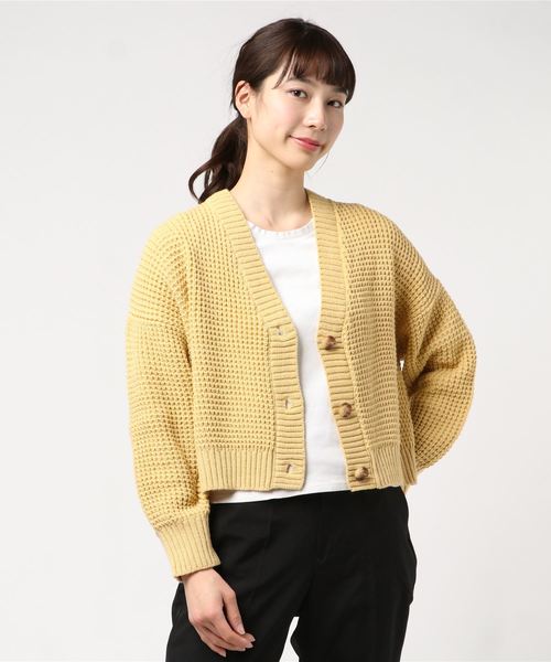 WEGO(ウィゴー)の「WEGO/ワッフルショートカーディガン(カーディガン/ボレロ・レディース・アイボリー/ライトパープル/ベージュ/ライトイエロー・FREE)」の17枚目の写真