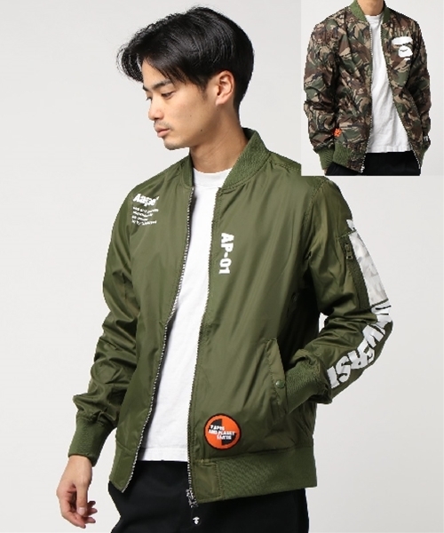 AAPE BY A BATHING APE(エーエイプバイアベイシングエイプ)の「AAPE LIGHT WEIGHT JACKET(ミリタリージャケット)」|カーキ