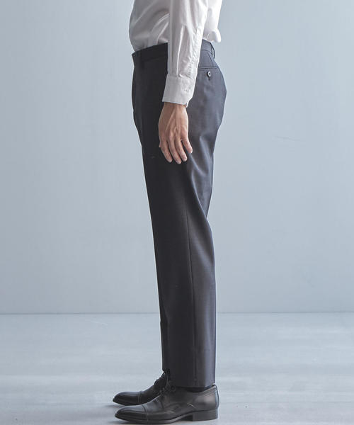 WORK TRIP OUTFITS GREEN LABEL RELAXING（ワークトリップアウトフィッツグリーンレーベル リラクシング）の「【WORK TRIP OUTFITS】◎TW/PU トロピカル NP パンツ ＜スリムフィット＞（スラックス・メンズ・ネイビー/ブラック/ダークグレー/ダークブラウン/コバルトブルー・XXS/70/XS/72/M/80/S/76/L/84/XL/88）」の14枚目の写真