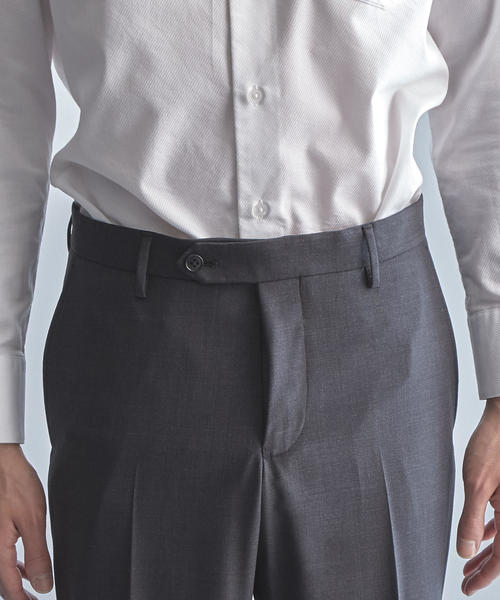 WORK TRIP OUTFITS GREEN LABEL RELAXING（ワークトリップアウトフィッツグリーンレーベル リラクシング）の「【WORK TRIP OUTFITS】◎TW/PU トロピカル NP パンツ ＜スリムフィット＞（スラックス・メンズ・ネイビー/ブラック/ダークグレー/ダークブラウン/コバルトブルー・XXS/70/XS/72/M/80/S/76/L/84/XL/88）」の16枚目の写真