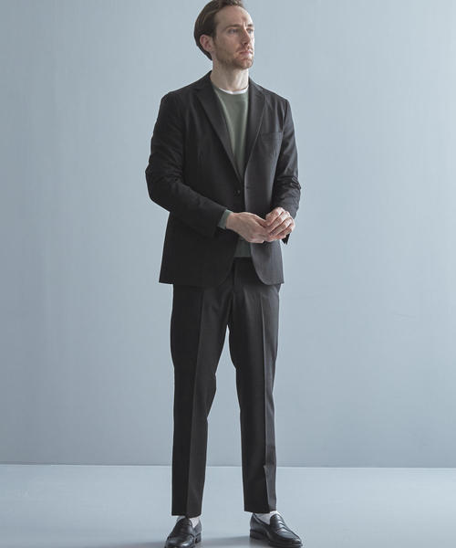 WORK TRIP OUTFITS GREEN LABEL RELAXING（ワークトリップアウトフィッツグリーンレーベル リラクシング）の「【WORK TRIP OUTFITS】◎TW/PU トロピカル NP パンツ ＜スリムフィット＞（スラックス・メンズ・ネイビー/ブラック/ダークグレー/ダークブラウン/コバルトブルー・XXS/70/XS/72/M/80/S/76/L/84/XL/88）」の10枚目の写真