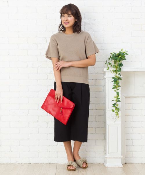 sabstreet my standard(サブストリートマイスタンダード)の「コットンワイドパンツ【大きいサイズ対応】【15号(3L)~19号(5L)】(その他パンツ・レディース・ブラック/ネイビー/ベージュ・15号/19号)」の11枚目の写真