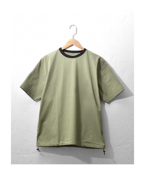 MinoriTY(マイノリティ)の「オーバーサイズTシャツ ビッグシルエットドローコードプルオーバー(Tシャツ/カットソー・メンズ・ネイビー/カーキ/テラコッタ/ブラック・M/L)」の13枚目の写真