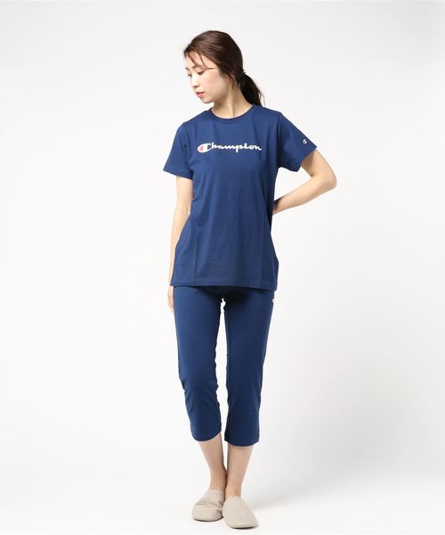 Champion レディースルームウェア セットアップ 綿100 半袖7分丈パンツ 天竺 ルームウェア パジャマ Champion チャンピオン のファッション通販 Zozotown